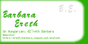 barbara ereth business card